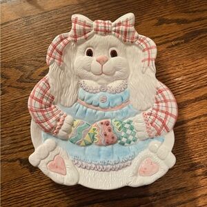 Nantucket EUC Charming Bunny Ceramic Plate - Multicolor